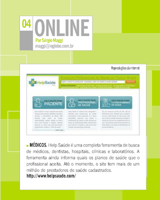 Help Saúde no Caderno Digital do Globo